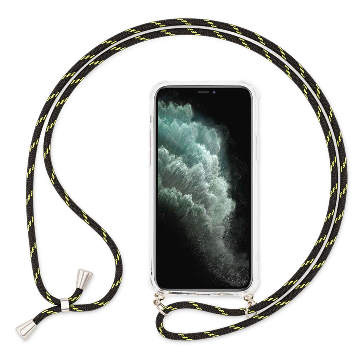 NALIA Handykette für iPhone 11 – Transparentes Hybrid-Case & Band – HANGIT (Anti-Gelb Rückseite & Verstellbar) – Marke aus Berlin