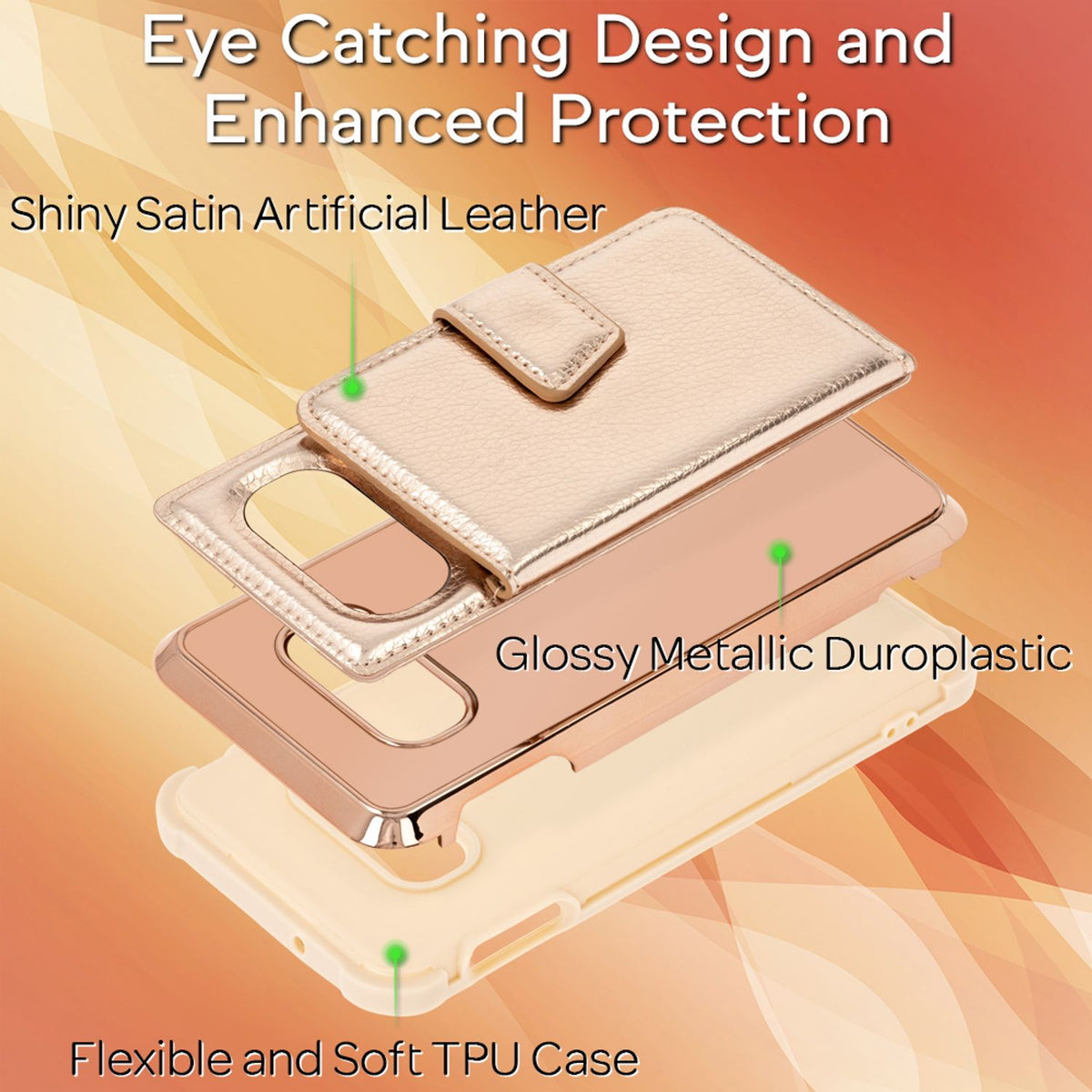 NALIA Schutzhülle kompatibel mit Samsung Galaxy S10e Hülle, Case mit Spiegel & Kartenfächern & Magnet-Verschluss, Glänzendes Kunst-Leder Etui Handy-Tasche Mirror Hard-Cover Handyhülle