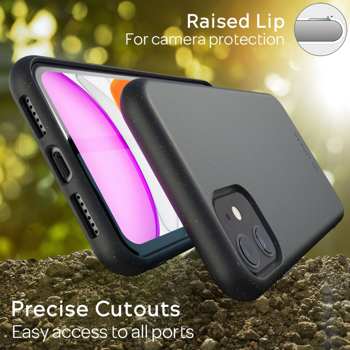 NALIA Bio Hülle kompatibel mit iPhone 11 Handyhülle, Nachhaltiges & Biologisch abbaubares Case Fair Eco Cover, Dünne Ökologische Schutzhülle, Weicher Veganer Premium Phone Bumper