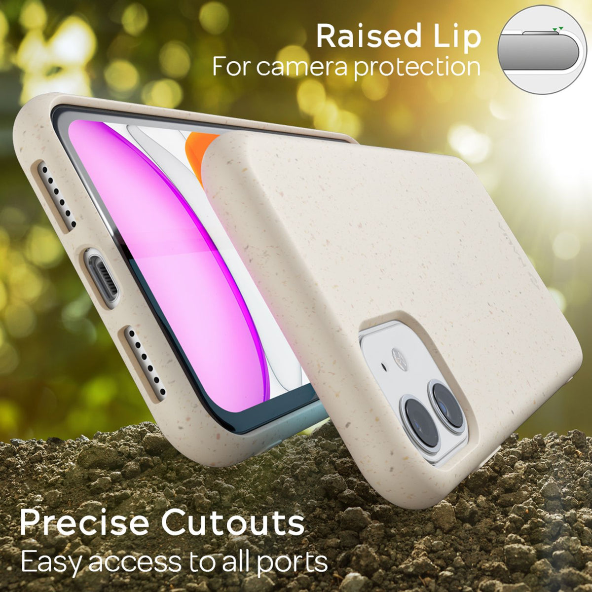 NALIA Bio Hülle kompatibel mit iPhone 11 Handyhülle, Nachhaltiges & Biologisch abbaubares Case Fair Eco Cover, Dünne Ökologische Schutzhülle, Weicher Veganer Premium Phone Bumper