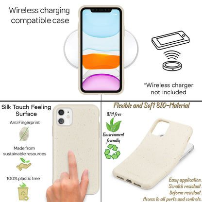 NALIA Bio Hülle kompatibel mit iPhone 11 Handyhülle, Nachhaltiges & Biologisch abbaubares Case Fair Eco Cover, Dünne Ökologische Schutzhülle, Weicher Veganer Premium Phone Bumper