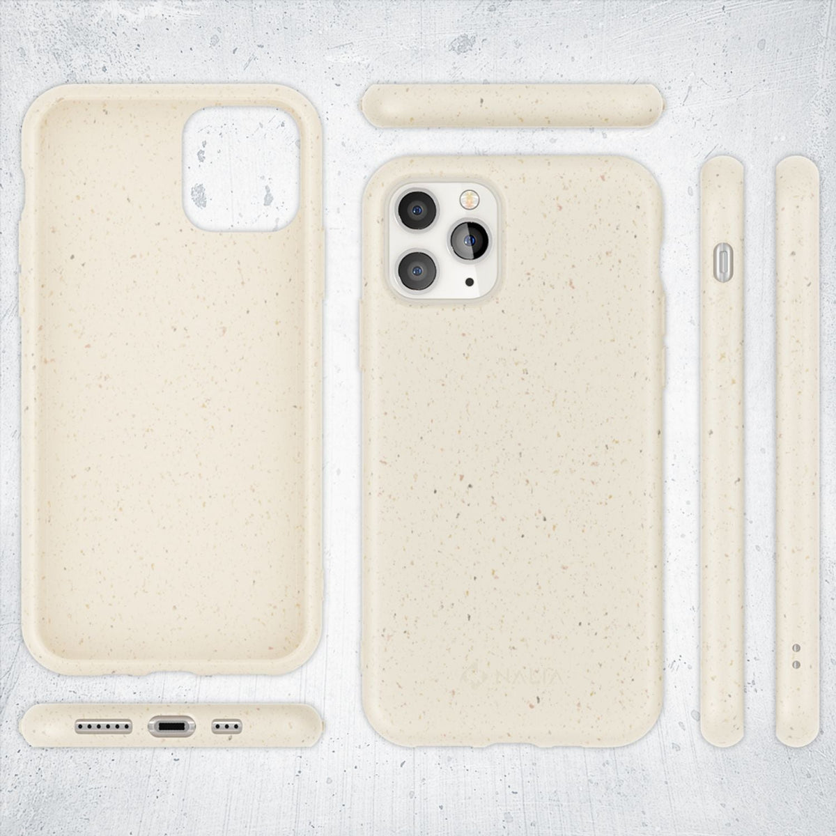 NALIA Handyhülle für iPhone 11 Pro – Weizenstroh Case (Pflanzenbasiert) – BIOVERA – Matt & Stoßfest (Vegan) – Marke aus Berlin