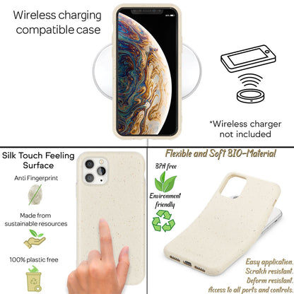 NALIA Handyhülle für iPhone 11 Pro – Weizenstroh Case (Pflanzenbasiert) – BIOVERA – Matt & Stoßfest (Vegan) – Marke aus Berlin