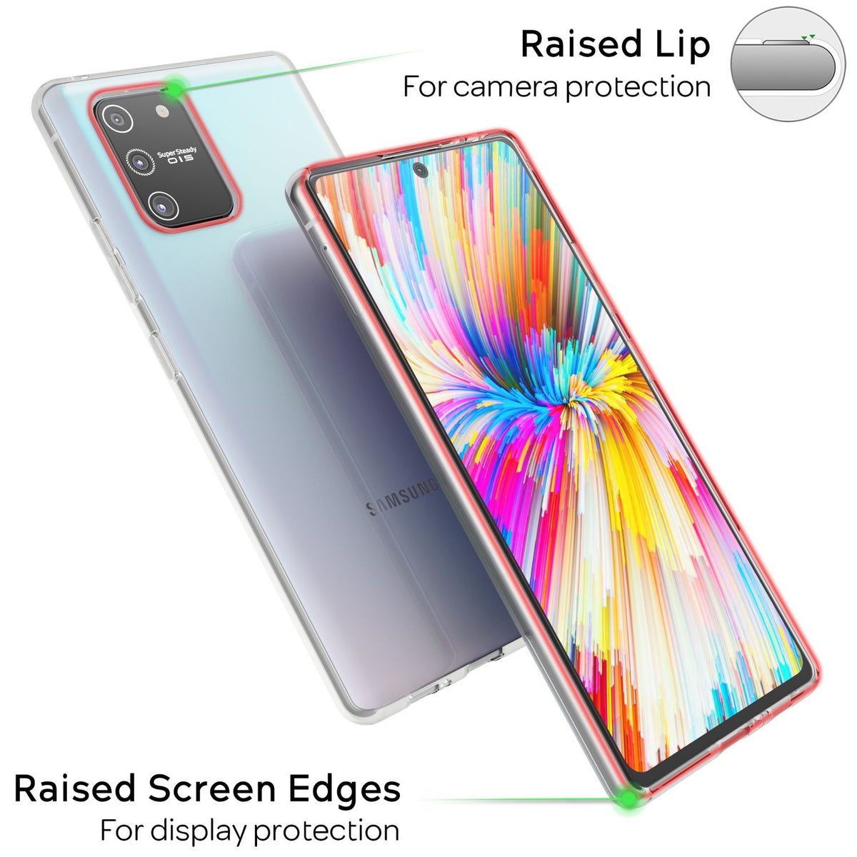 NALIA Transparente Silikonhülle für Samsung Galaxy S10 Lite – Anti-Gelb & Rutschfest – GLAZE (Handyhülle Kristallklar, Schlank & Stoßfest) – Marke aus Berlin