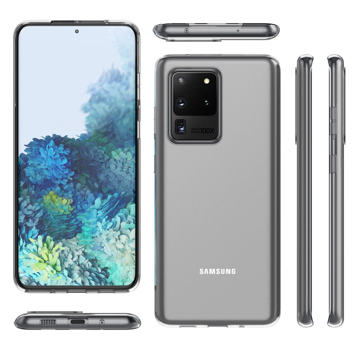 NALIA Transparente Silikonhülle für Samsung Galaxy S20 Ultra – Anti-Gelb & Rutschfest – GLAZE (Handyhülle Kristallklar, Schlank & Stoßfest) – Marke aus Berlin