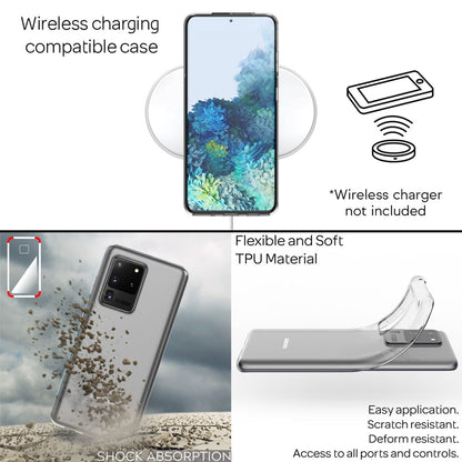 NALIA Transparente Silikonhülle für Samsung Galaxy S20 Ultra – Anti-Gelb & Rutschfest – GLAZE (Handyhülle Kristallklar, Schlank & Stoßfest) – Marke aus Berlin