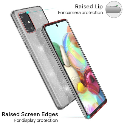 NALIA Glitzerhülle für Samsung Galaxy A51 – Funkelndes Silikon Case – DAZZLIN (Transparent & Stoßfest) – Marke aus Berlin