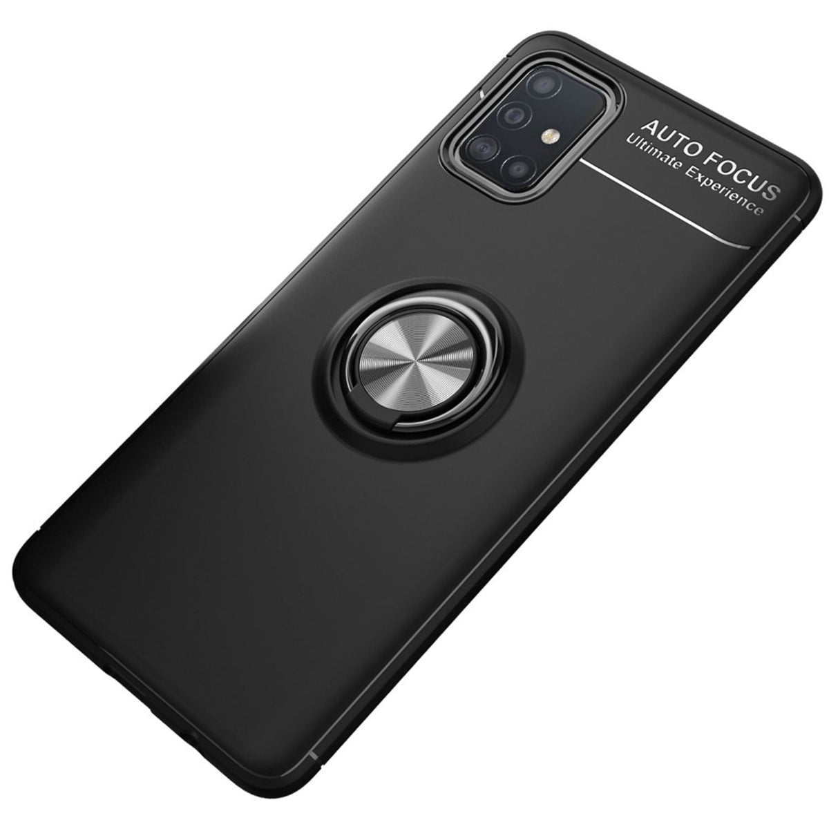 NALIA Ringhülle für Samsung Galaxy A51 – Ring-Ständer 360° & für Magnet-Halter – GRIP360 (Mattiertes Silikon Case) – Marke aus Berlin