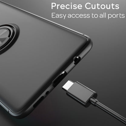 NALIA Ringhülle für Samsung Galaxy A51 – Ring-Ständer 360° & für Magnet-Halter – GRIP360 (Mattiertes Silikon Case) – Marke aus Berlin
