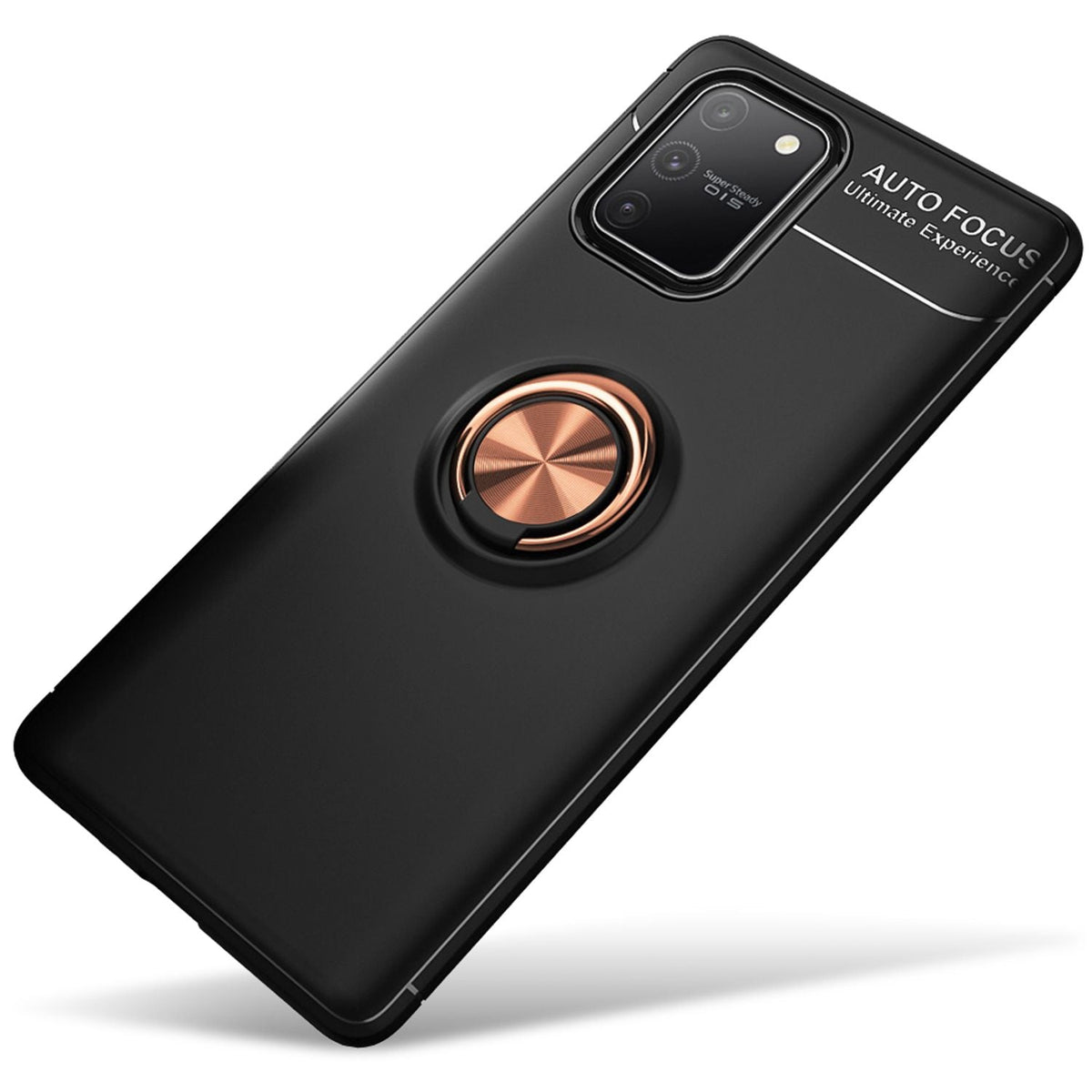 NALIA Ring Handyhülle kompatibel mit Samsung Galaxy S10 Lite Hülle, Silikon Cover mit 360-Grad Finger-Halter für magnetische KFZ-Halterung, Schutzhülle Phone Case Handy-Tasche Bumper