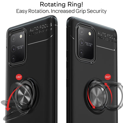 NALIA Ring Handyhülle kompatibel mit Samsung Galaxy S10 Lite Hülle, Silikon Cover mit 360-Grad Finger-Halter für magnetische KFZ-Halterung, Schutzhülle Phone Case Handy-Tasche Bumper