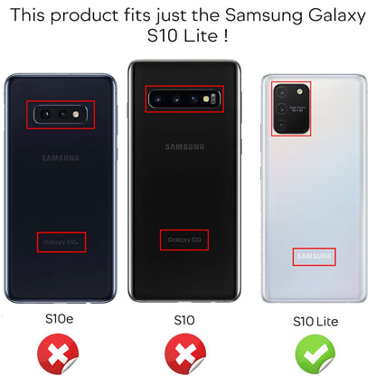 NALIA Ring Handyhülle kompatibel mit Samsung Galaxy S10 Lite Hülle, Silikon Cover mit 360-Grad Finger-Halter für magnetische KFZ-Halterung, Schutzhülle Phone Case Handy-Tasche Bumper