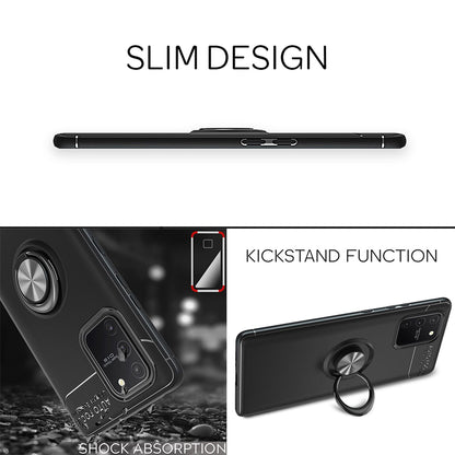 NALIA Ring Handyhülle kompatibel mit Samsung Galaxy S10 Lite Hülle, Silikon Cover mit 360-Grad Finger-Halter für magnetische KFZ-Halterung, Schutzhülle Phone Case Handy-Tasche Bumper