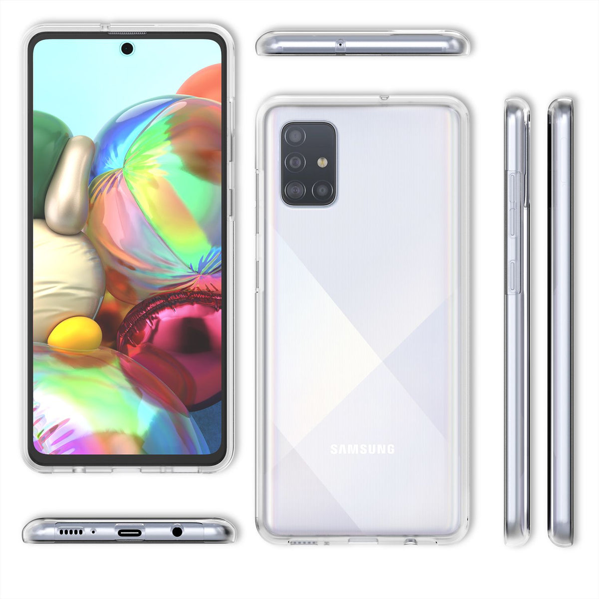 NALIA 360° Hülle für Samsung Galaxy A71 – Vorne & Hinten Schutz – 360GUARD (Full-Body Case) – Marke aus Berlin