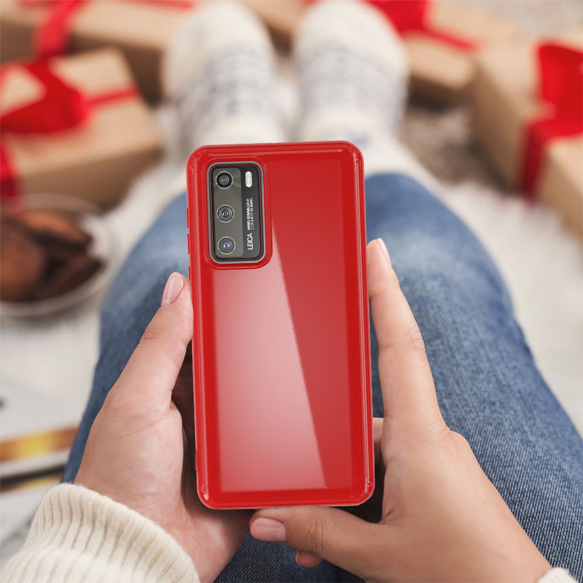 NALIA Silikon Handyhülle kompatibel mit Huawei P40 Hülle, Dünne TPU Schutzhülle Soft Phone Case Cover, Ultra-Slim Backcover Gummi Bumper Handy-Tasche Schale Backcase Etui Softcase Weich
