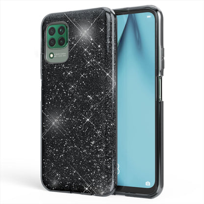 NALIA Glitzerhülle für Huawei P40 Lite – Funkelnder Glitzer-Look & Grip – SHINEPOP (Silikon Case) – Marke aus Berlin