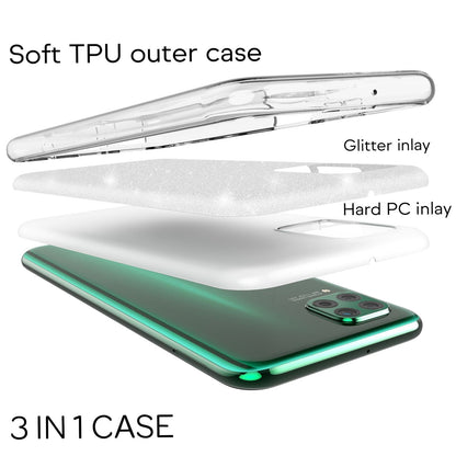 NALIA Glitzerhülle für Huawei P40 Lite – Funkelnder Glitzer-Look & Grip – SHINEPOP (Silikon Case) – Marke aus Berlin