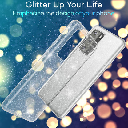 NALIA Glitzerhülle für Huawei P40 Pro – Funkelndes Silikon Case – DAZZLIN (Transparent & Stoßfest) – Marke aus Berlin