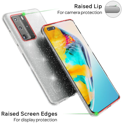 NALIA Glitzerhülle für Huawei P40 Pro – Funkelndes Silikon Case – DAZZLIN (Transparent & Stoßfest) – Marke aus Berlin