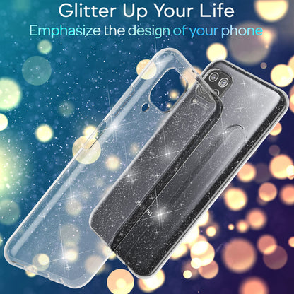 NALIA Glitter Case kompatibel mit Huawei P40 Lite Hülle, Bling Silikon Handyhülle Strass Cover Durchsichtig, Dünne Handy-Tasche Schutzhülle Phone Etui Diamond Bumper Soft Skin Klar