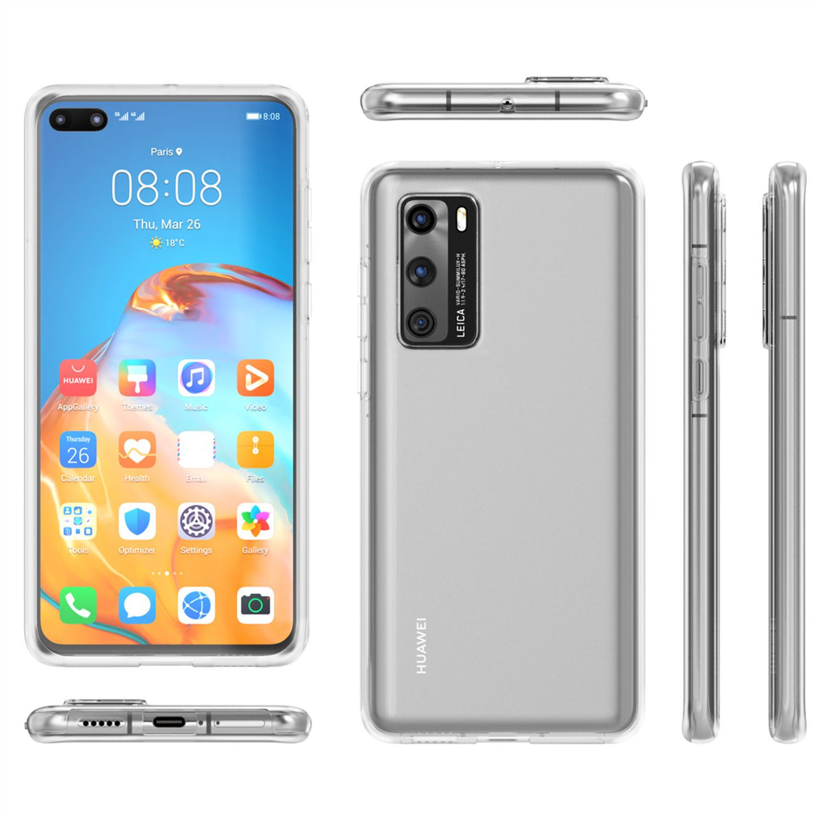 NALIA 360° Hülle für Huawei P40 – Vorne & Hinten Schutz – 360GUARD (Full-Body Case) – Marke aus Berlin