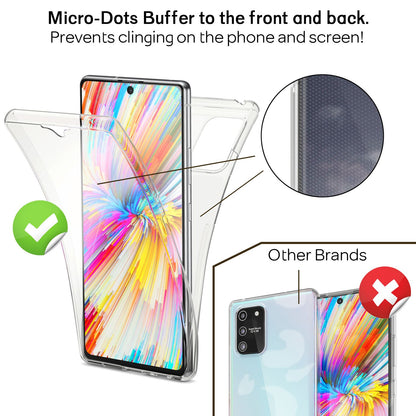 NALIA 360 Grad Case kompatibel mit Samsung Galaxy A71 Hülle, Silikon Full-Body Handyhülle Rundum Cover Dünn, Komplett-Schutz & Displayschutz Phone Bumper Ganzkörper Schutzhülle TPU Etui - Transparent