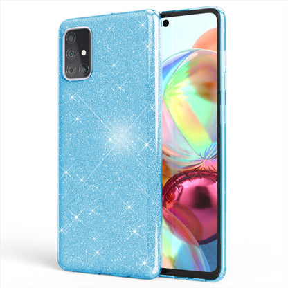 NALIA Glitzerhülle für Samsung Galaxy A51 – Funkelnder Glitzer-Look & Grip – SHINEPOP (Silikon Case) – Marke aus Berlin