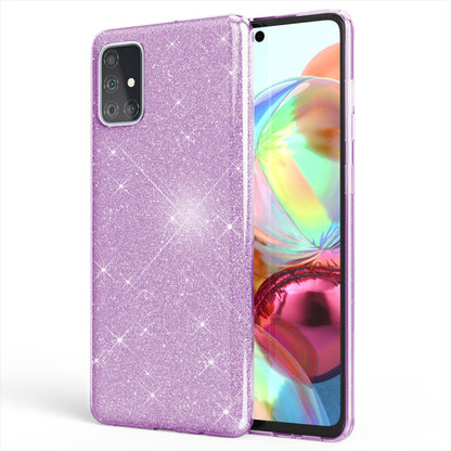 NALIA Glitzerhülle für Samsung Galaxy A51 – Funkelnder Glitzer-Look & Grip – SHINEPOP (Silikon Case) – Marke aus Berlin