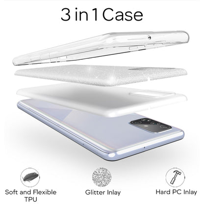 NALIA Glitzerhülle für Samsung Galaxy A51 – Funkelnder Glitzer-Look & Grip – SHINEPOP (Silikon Case) – Marke aus Berlin