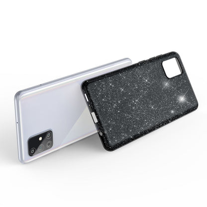 NALIA Glitzerhülle für Samsung Galaxy A51 – Funkelnder Glitzer-Look & Grip – SHINEPOP (Silikon Case) – Marke aus Berlin