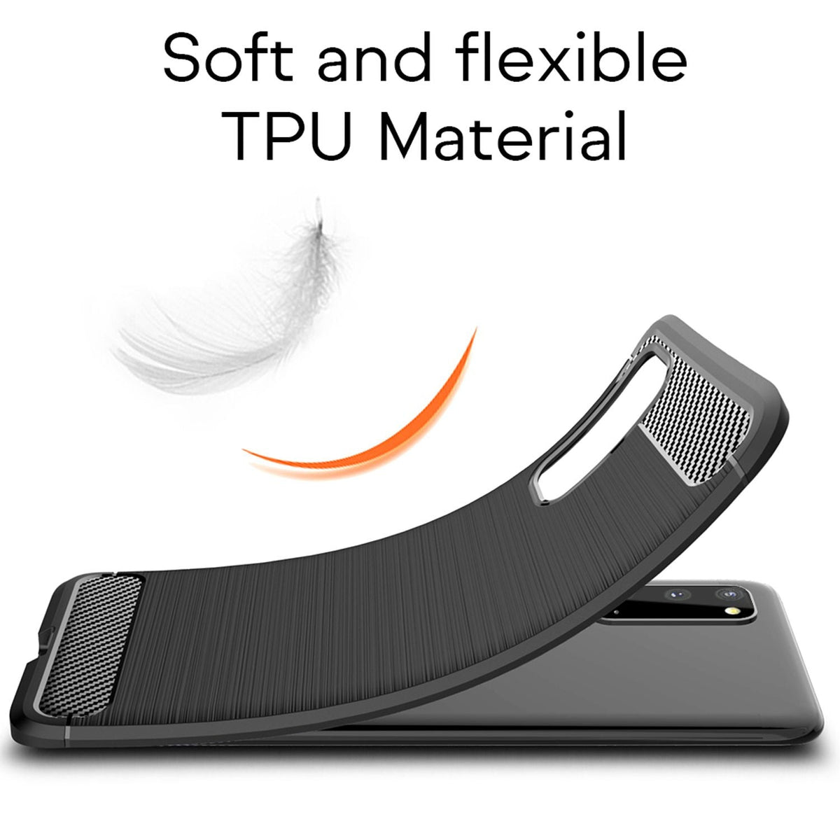 NALIA Design Case kompatibel mit Samsung Galaxy S20 Hülle, Carbon Look Stylische Handyhülle Stoßfeste Silikon Schutzhülle, Dünne Handy-Tasche Phone Cover Bumper Soft Skin TPU Etui Kratzfest - Schwarz