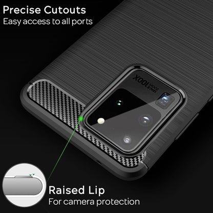 NALIA Design Case kompatibel mit Samsung Galaxy S20 Ultra Hülle, Carbon Look Stylische Handyhülle Stoßfeste Silikon Schutzhülle, Dünne Handy-Tasche Phone Cover Bumper Soft Skin TPU Kratzfest - Schwarz