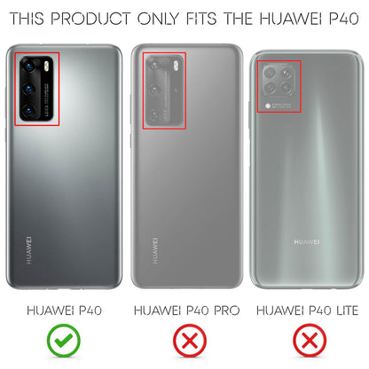 NALIA 360 Grad Handyhülle kompatibel mit Huawei P40 Hülle, Full-Cover & Glas vorne hinten Rundum Doppel-Schutz, Dünn Ganzkörper Phone Case Etui Handy-Tasche, Bumper & Displayschutz