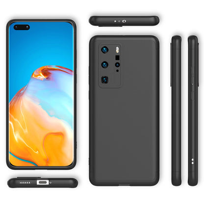 NALIA 360 Grad Handyhülle kompatibel mit Huawei P40 Pro Hülle, Hard-Case & Display-Schutzfolie, Full-Cover Rundum Skin Schutzhülle Slim Etui Case, Handy-Tasche Screen Protector Folie