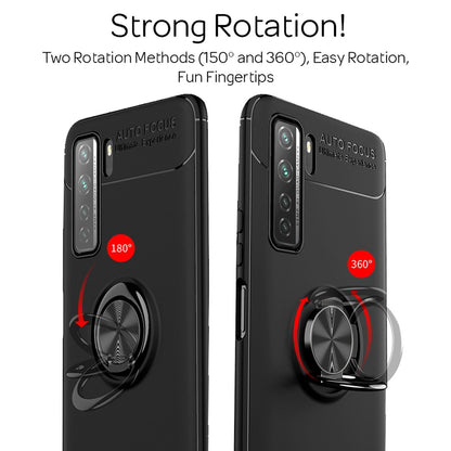 NALIA Ringhülle für Huawei P40 Lite 5G – Ring-Ständer 360° & für Magnet-Halter – GRIP360 (Mattiertes Silikon Case) – Marke aus Berlin