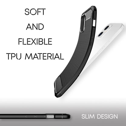 NALIA Design Case kompatibel mit iPhone 12 / iPhone 12 Pro Hülle, Carbon Look Stylische Handyhülle Stoßfeste Silikon Schutzhülle, Dünne Handy-Tasche Phone Cover Soft Skin Etui Kratzfest - Schwarz