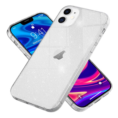 NALIA Glitzerhülle für iPhone 12 Mini – Funkelndes Silikon Case – DAZZLIN (Transparent & Stoßfest) – Marke aus Berlin