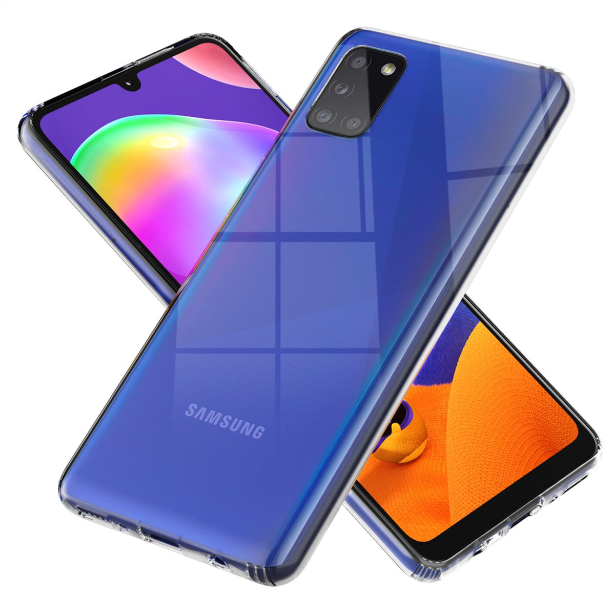 NALIA Klare Schutzhülle kompatibel mit Samsung Galaxy A31 Hülle, Transparentes Kratzfestes Hard Backcover & Silikon Bumper, Durchsichtige Kunststoff Handyhülle Phone Case, Schutz Cover Handy-Tasche