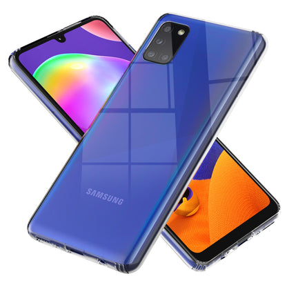 NALIA Klare Schutzhülle kompatibel mit Samsung Galaxy A31 Hülle, Transparentes Kratzfestes Hard Backcover & Silikon Bumper, Durchsichtige Kunststoff Handyhülle Phone Case, Schutz Cover Handy-Tasche