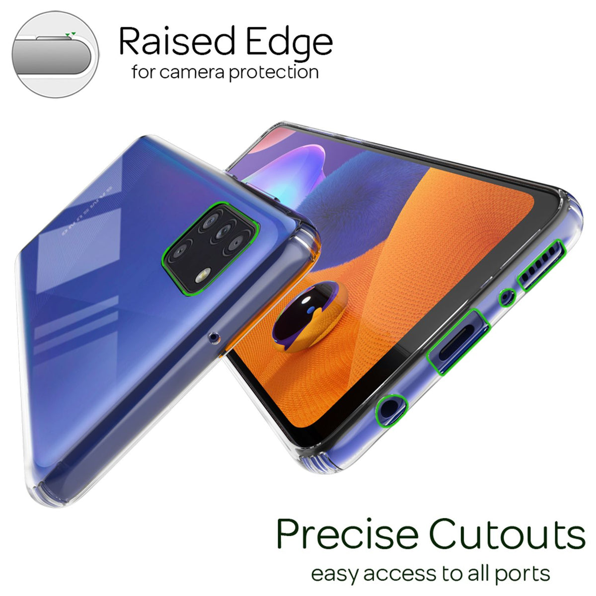 NALIA Klare Schutzhülle kompatibel mit Samsung Galaxy A31 Hülle, Transparentes Kratzfestes Hard Backcover & Silikon Bumper, Durchsichtige Kunststoff Handyhülle Phone Case, Schutz Cover Handy-Tasche