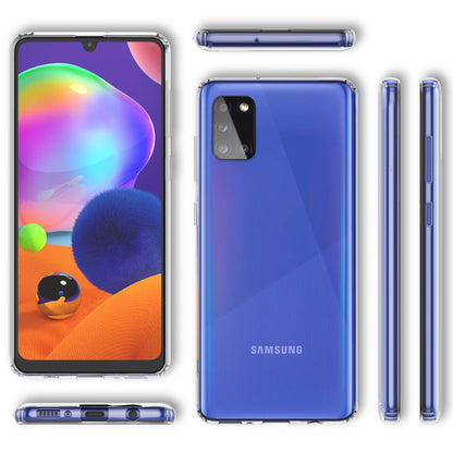 NALIA Klare Schutzhülle kompatibel mit Samsung Galaxy A31 Hülle, Transparentes Kratzfestes Hard Backcover & Silikon Bumper, Durchsichtige Kunststoff Handyhülle Phone Case, Schutz Cover Handy-Tasche