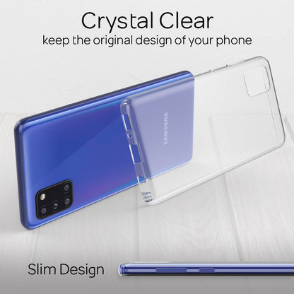 NALIA Klare Schutzhülle kompatibel mit Samsung Galaxy A31 Hülle, Transparentes Kratzfestes Hard Backcover & Silikon Bumper, Durchsichtige Kunststoff Handyhülle Phone Case, Schutz Cover Handy-Tasche