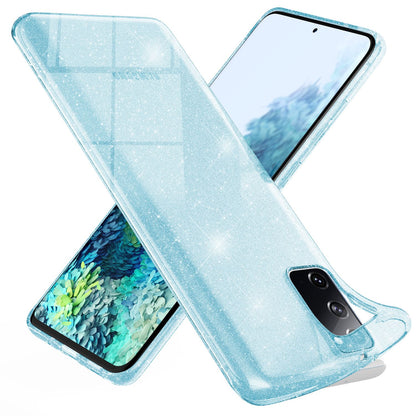 NALIA Glitzerhülle für Samsung Galaxy S20 FE – Funkelndes Silikon Case – DAZZLIN (Transparent & Stoßfest) – Marke aus Berlin