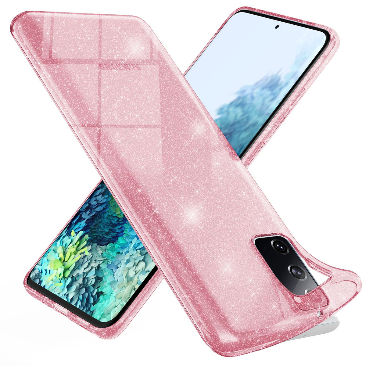 NALIA Glitzerhülle für Samsung Galaxy S20 FE – Funkelndes Silikon Case – DAZZLIN (Transparent & Stoßfest) – Marke aus Berlin