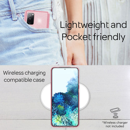 NALIA Glitzerhülle für Samsung Galaxy S20 FE – Funkelndes Silikon Case – DAZZLIN (Transparent & Stoßfest) – Marke aus Berlin