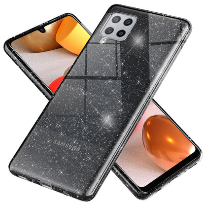 NALIA Glitzerhülle für Samsung Galaxy A42 5G – Funkelndes Silikon Case – DAZZLIN (Transparent & Stoßfest) – Marke aus Berlin