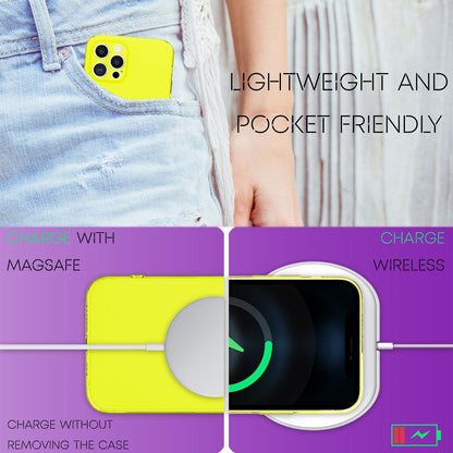 NALIA Neon Silikonhülle für iPhone 12 Pro – Knallige Signal-Farbe & Linsenschutz – VIBE (Transparentes Case) – Marke aus Berlin