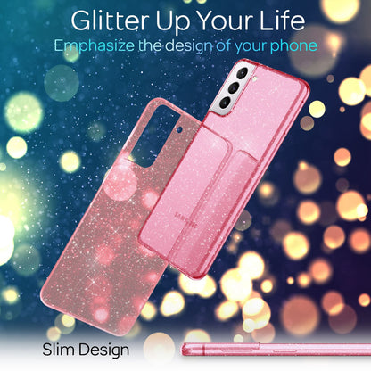 NALIA Glitzerhülle für Samsung Galaxy S21 – Funkelndes Silikon Case – DAZZLIN (Transparent & Stoßfest) – Marke aus Berlin