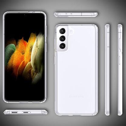 NALIA Transparente Hülle für Samsung Galaxy S21 Plus – Harte Rückseite & Silikon Rand – IGNITE (Stoßfeste Handyhülle & Verstärkte Ecken) – Marke aus Berlin