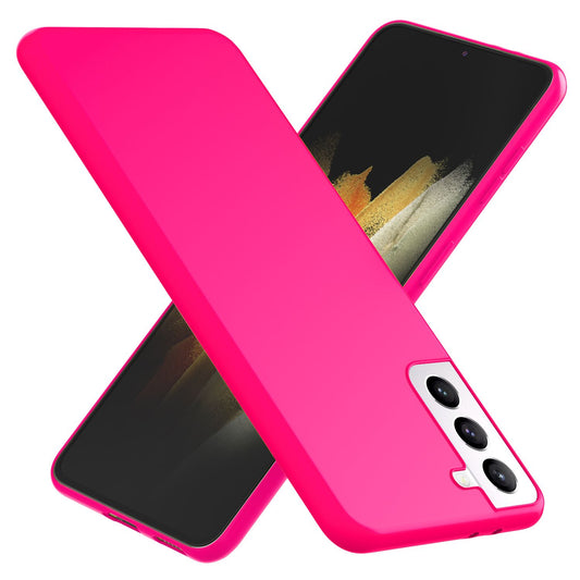 NALIA Neon Silikonhülle für Samsung Galaxy S21 Plus – Soft-Touch & Signal-Neon – NEONSHOCK (Matte Schutzhülle) – Marke aus Berlin
